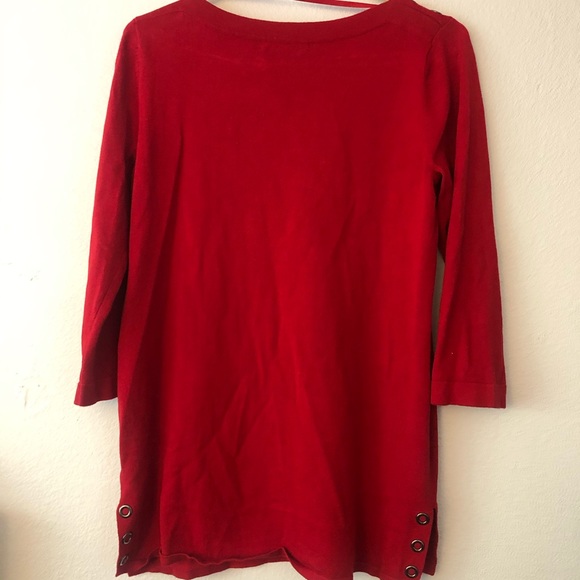 Cable & Gauge Red knit sweater size (M) - Picture 2 of 4